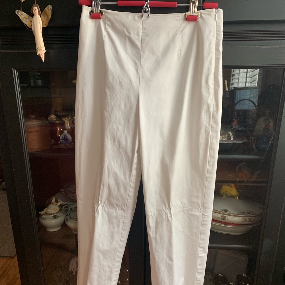 Talbots sleek straight leg pants, side zip